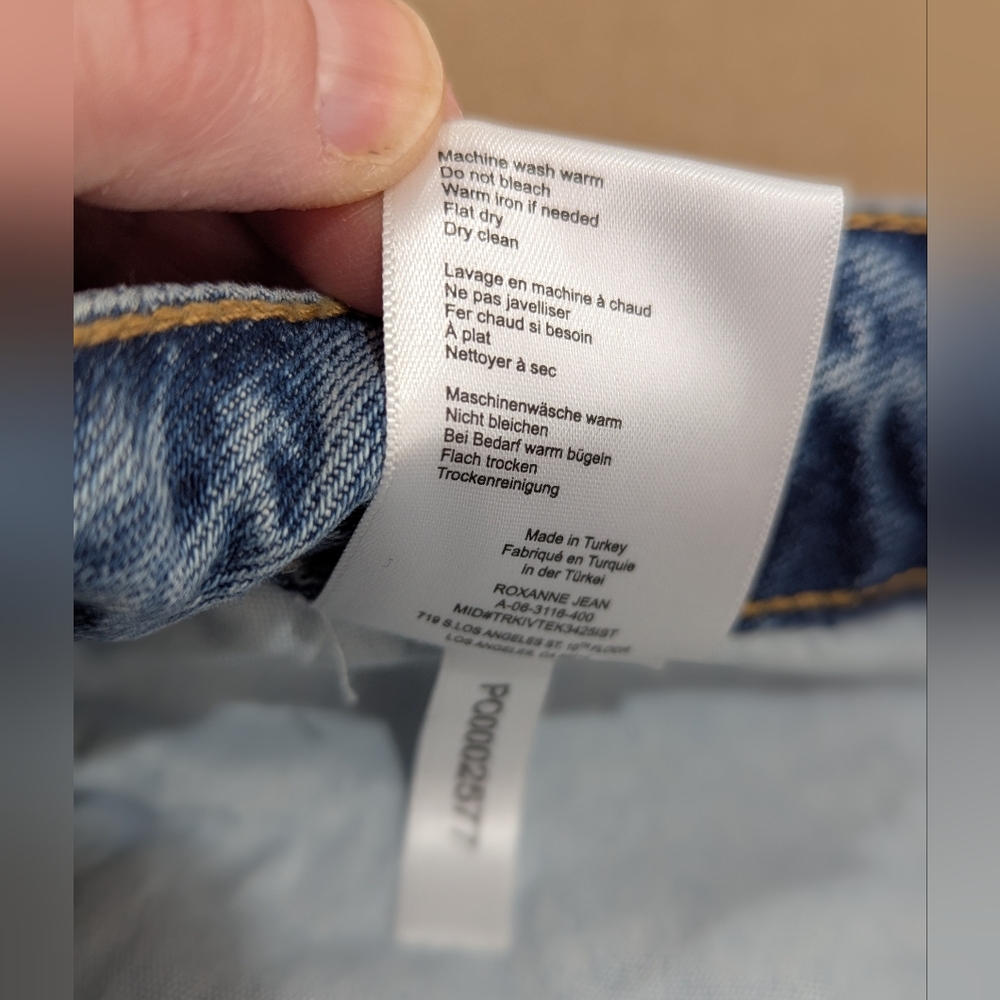 Anine Bing Roxanne Button Fly Split Hem Denim Blue Jeans Size 26 *GUC - Picture 13 of 13